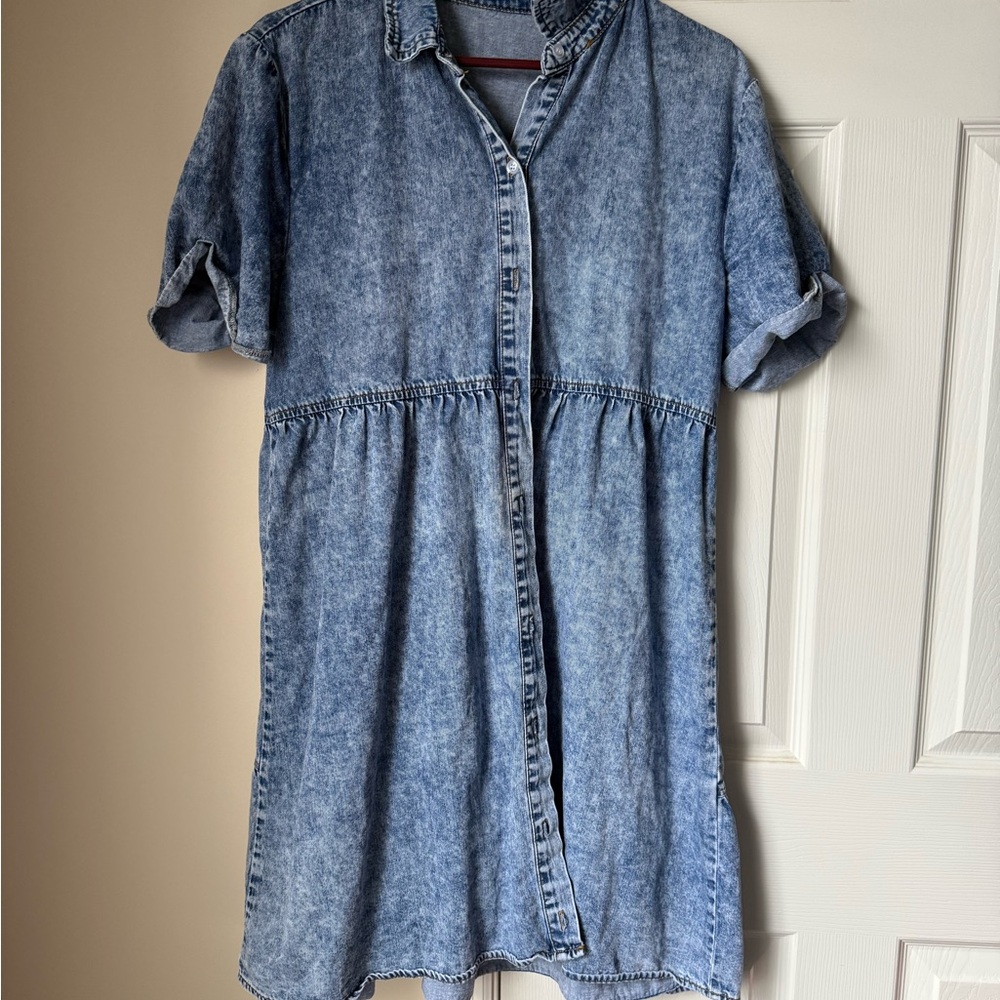 Denim babydoll dress